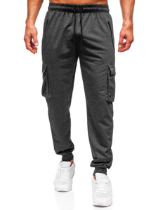 Pantalón jogger de chándal cargo para hombre antracita Bolf JX6360