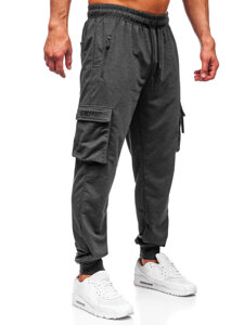 Pantalón jogger de chándal cargo para hombre antracita Bolf JX6362