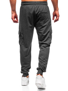 Pantalón jogger de chándal cargo para hombre antracita Bolf JX6362