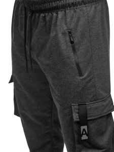 Pantalón jogger de chándal cargo para hombre antracita Bolf JX6362