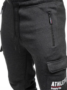 Pantalón jogger de chándal cargo para hombre grafito Bolf JX6028