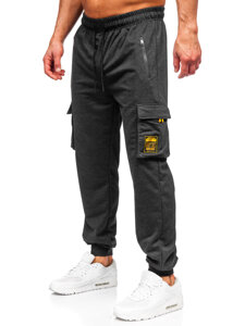 Pantalón jogger de chándal cargo para hombre grafito Bolf JX6359