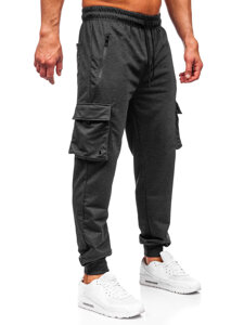 Pantalón jogger de chándal cargo para hombre grafito Bolf JX6360