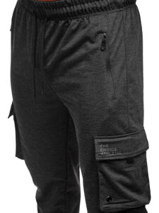 Pantalón jogger de chándal cargo para hombre grafito Bolf JX6360