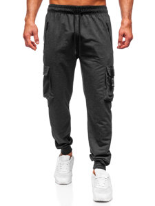 Pantalón jogger de chándal cargo para hombre grafito Bolf JX6362