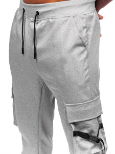 Pantalón jogger de chándal cargo para hombre gris Bolf 8K1118