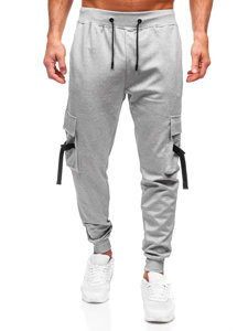 Pantalón jogger de chándal cargo para hombre gris Bolf 8K1118