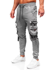 Pantalón jogger de chándal cargo para hombre gris Bolf HSS015