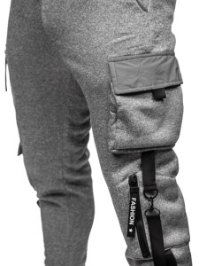 Pantalón jogger de chándal cargo para hombre gris Bolf HSS020