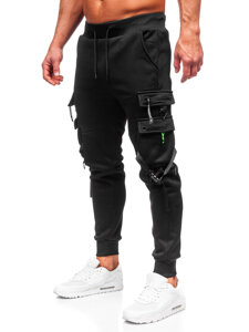 Pantalón jogger de chándal cargo para hombre negro Bolf HSS015