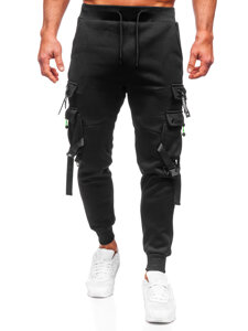 Pantalón jogger de chándal cargo para hombre negro Bolf HSS015