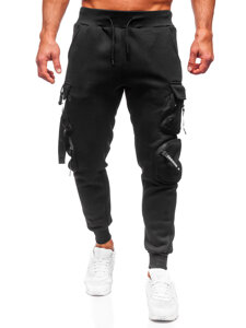 Pantalón jogger de chándal cargo para hombre negro Bolf HSS118