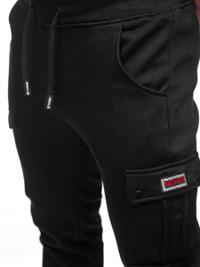 Pantalón jogger de chándal cargo para hombre negro Bolf HY-809