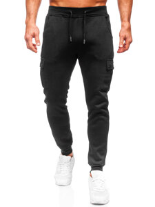 Pantalón jogger de chándal cargo para hombre negro Bolf HY-809