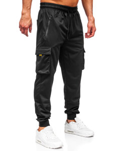 Pantalón jogger de chándal cargo para hombre negro Bolf JX6359