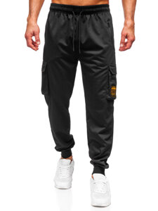 Pantalón jogger de chándal cargo para hombre negro Bolf JX6359