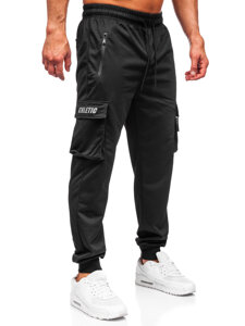 Pantalón jogger de chándal cargo para hombre negro Bolf JX6362