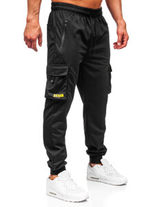 Pantalón jogger de chándal cargo para hombre negro Bolf JX6363