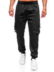 Pantalón jogger de chándal cargo para hombre negro Bolf JX6363