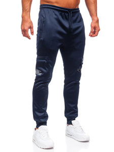 Pantalón jogger de combate forrado para hombre azul oscuro Bolf HW2206