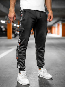 Pantalón jogger de combate para hombre negro Bolf HR209