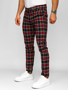 Pantalón jogger de tela a cuadros para hombre azul oscuro Bolf 184165