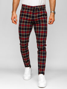 Pantalón jogger de tela a cuadros para hombre azul oscuro Bolf 184165