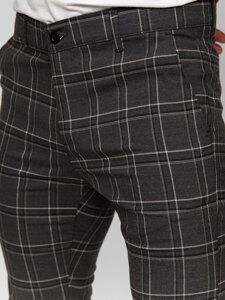 Pantalón jogger de tela a cuadros para hombre grafito Bolf 184168