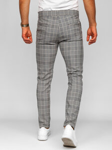 Pantalón jogger de tela a cuadros para hombre gris Bolf 184171