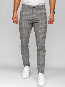 Pantalón jogger de tela a cuadros para hombre gris Bolf 184171