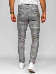 Pantalón jogger de tela a cuadros para hombre gris Bolf 184176