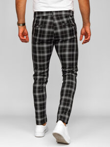 Pantalón jogger de tela a cuadros para hombre negro Bolf 184167