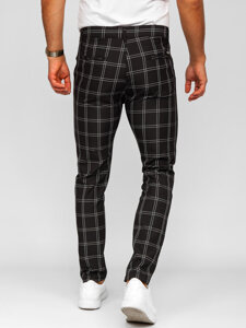 Pantalón jogger de tela a cuadros para hombre negro Bolf 184188