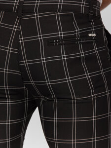 Pantalón jogger de tela a cuadros para hombre negro Bolf 184188