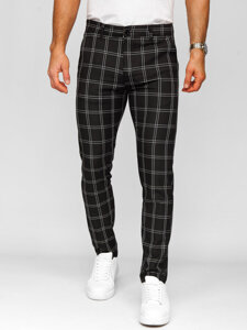 Pantalón jogger de tela a cuadros para hombre negro Bolf 184188