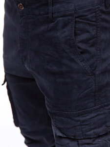 Pantalón jogger de tela cargo para hombre azul oscuro Bolf 2233