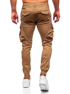 Pantalón jogger de tela cargo para hombre camel Bolf SK850