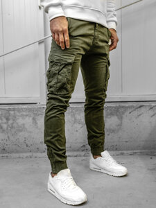 Pantalón jogger de tela cargo para hombre caqui Bolf 2233A