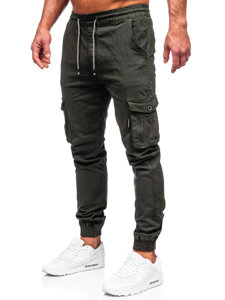 Pantalón jogger de tela cargo para hombre caqui Bolf KA9233