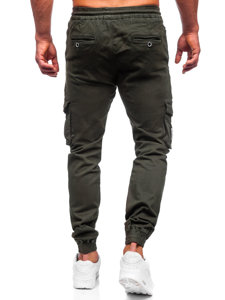 Pantalón jogger de tela cargo para hombre caqui Bolf KA9233