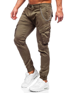 Pantalón jogger de tela cargo para hombre caqui Bolf SK850