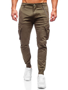 Pantalón jogger de tela cargo para hombre caqui Bolf SK850