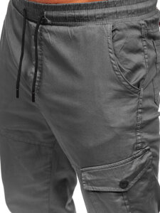 Pantalón jogger de tela cargo para hombre grafito Bolf 384