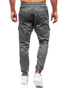 Pantalón jogger de tela cargo para hombre grafito Bolf 384