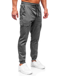 Pantalón jogger de tela cargo para hombre grafito Bolf 384