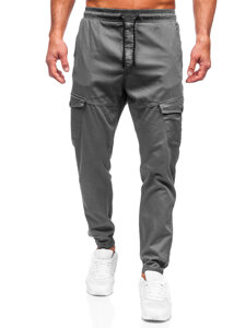 Pantalón jogger de tela cargo para hombre grafito Bolf 384