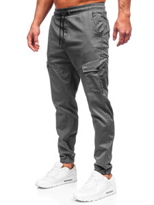 Pantalón jogger de tela cargo para hombre grafito Bolf 384