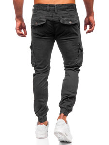 Pantalón jogger de tela cargo para hombre gris Bolf JM5502