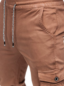 Pantalón jogger de tela cargo para hombre marrón Bolf KA9233