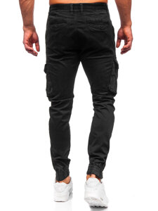 Pantalón jogger de tela cargo para hombre negro Bolf 77322